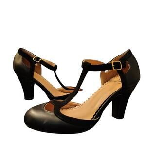 JC ROUND TOE PUMP HEEL - MARY JANE STYLE - SIZE 6.5